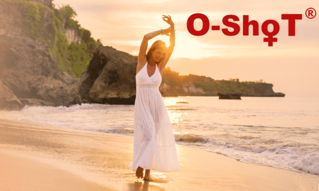 2656293 Woman in white dress relaxing on the beach during sunset, emphasizing wellness and pain relief for active lifestyles.