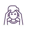 Relieved woman holding her head with pain, illustrating sports injury recovery and pain management services at Performance Pain and Sports Medicine.
