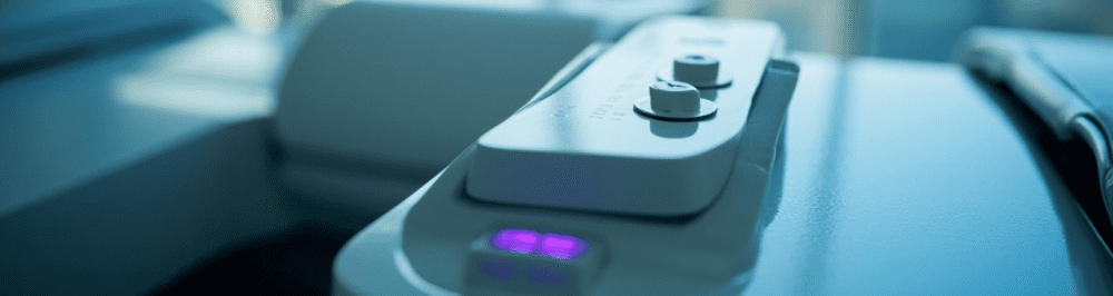 Electrotherapy device used for pain relief and muscle rehabilitation at Performance Pain and Sports Medicine.