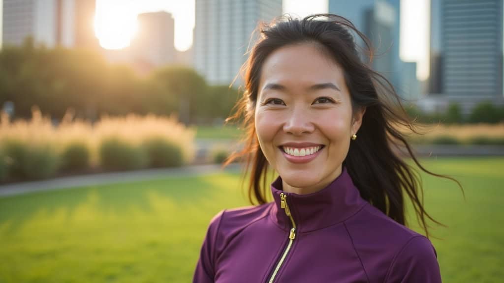 Woman returning to active lifestyle after minimally invasive treatment for chronic knee pain