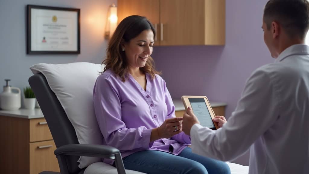 Patient consultation at Performance Pain and Sports Medicine clinic