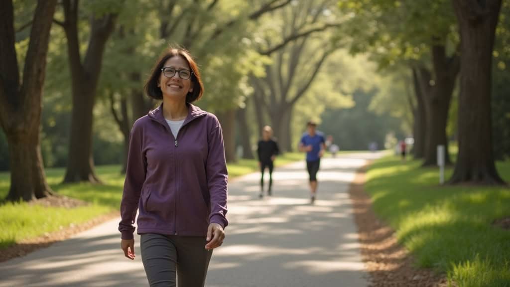 Active Houston woman enjoying restored mobility on Memorial Park trail weeks after epidural steroid injection