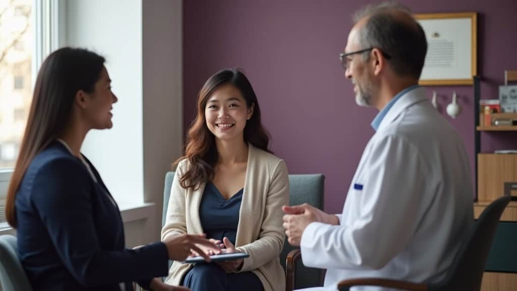 Physician discussing herniated disc treatment options and explaining difference from spinal cord injury with patient